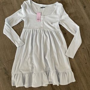Baby blue long sleeve ruffle dress from target